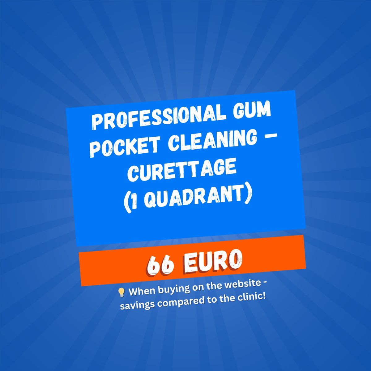 Professional gum pocket cleaning – Curettage (1 quadrant)