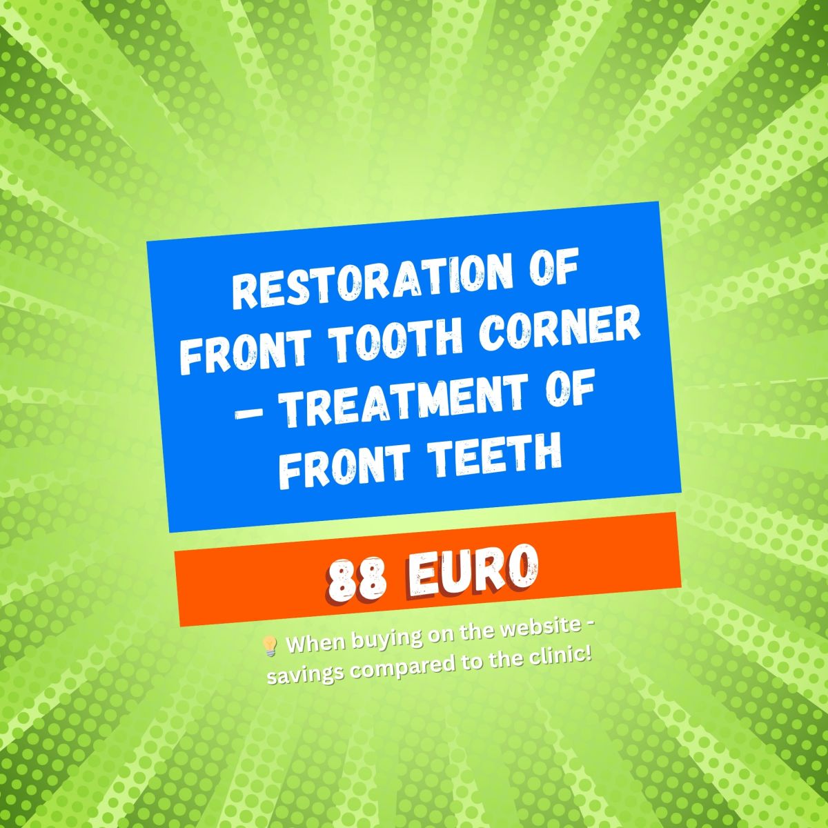 Restoration of front tooth corner – Treatment of front teeth