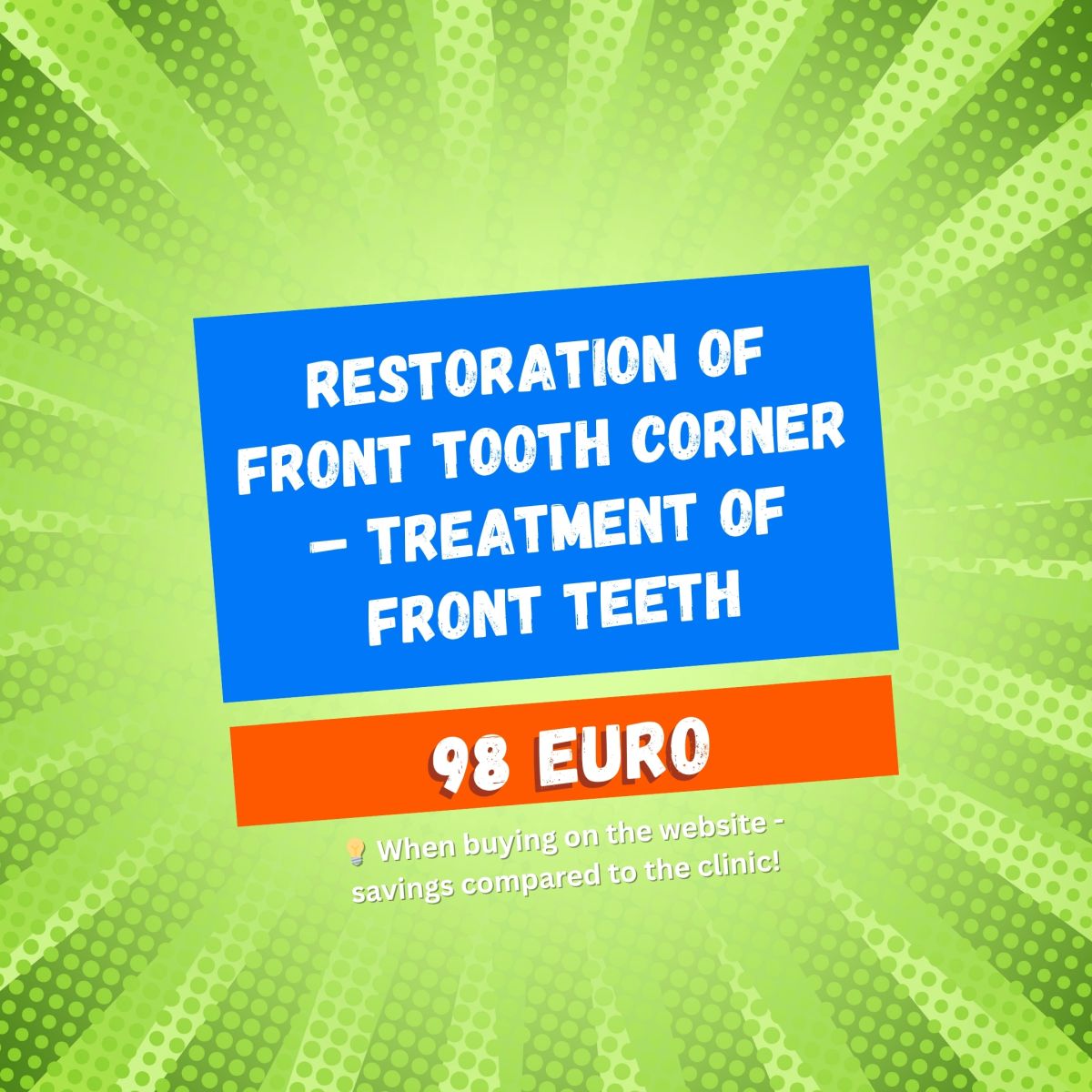 Restoration of front tooth corner – Treatment of front teeth